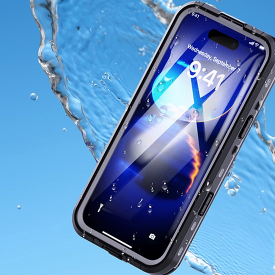 Husa pentru iPhone 16 Pro Max - ShellBox Waterproof IP68 Case - Black Husa pentru iPhone 16 Pro Max - ShellBox Waterproof IP68 Case - Black