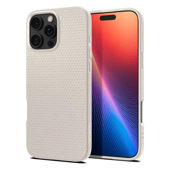 Husa pentru iPhone 16 Pro Max - Spigen Liquid Air - Natural Titanium Husa pentru iPhone 16 Pro Max - Spigen Liquid Air - Natural Titanium