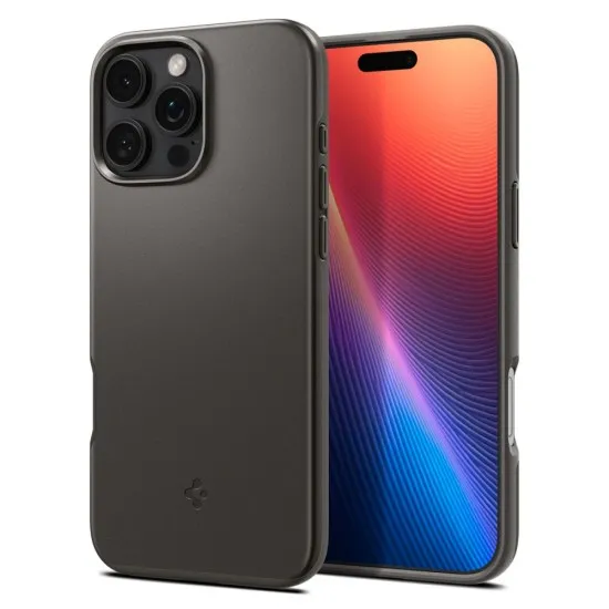 Husa pentru iPhone 16 Pro Max - Spigen Thin Fit MagSafe - Gunmetal Husa pentru iPhone 16 Pro Max - Spigen Thin Fit MagSafe - Gunmetal