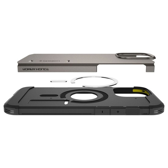 Husa pentru iPhone 16 Pro Max - Spigen Tough Armor MagSafe - Gunmetal