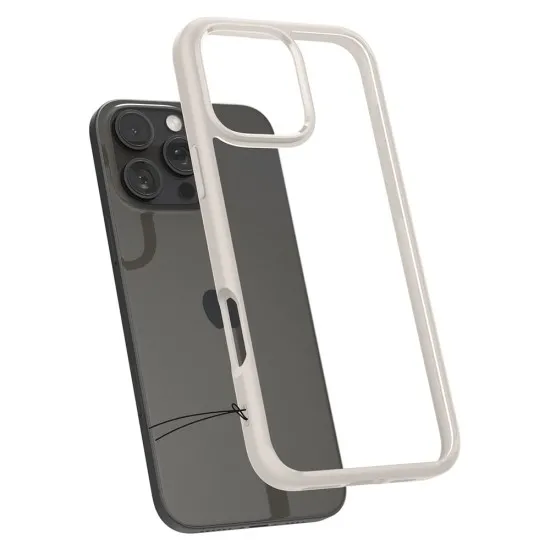Husa pentru iPhone 16 Pro Max - Spigen Ultra Hybrid - Natural Titanium Husa pentru iPhone 16 Pro Max - Spigen Ultra Hybrid - Natural Titanium