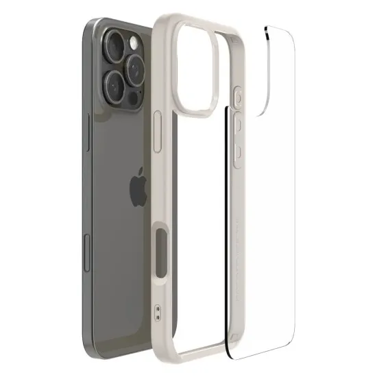 Husa pentru iPhone 16 Pro Max - Spigen Ultra Hybrid - Natural Titanium Husa pentru iPhone 16 Pro Max - Spigen Ultra Hybrid - Natural Titanium