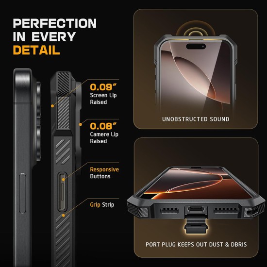 Husa pentru iPhone 16 Pro Max - Supcase Unicorn Beetle Defender - Ruddy