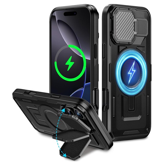 Husa pentru iPhone 16 Pro Max - Techsuit CamVault MagSafe - Black Husa pentru iPhone 16 Pro Max - Techsuit CamVault MagSafe - Black