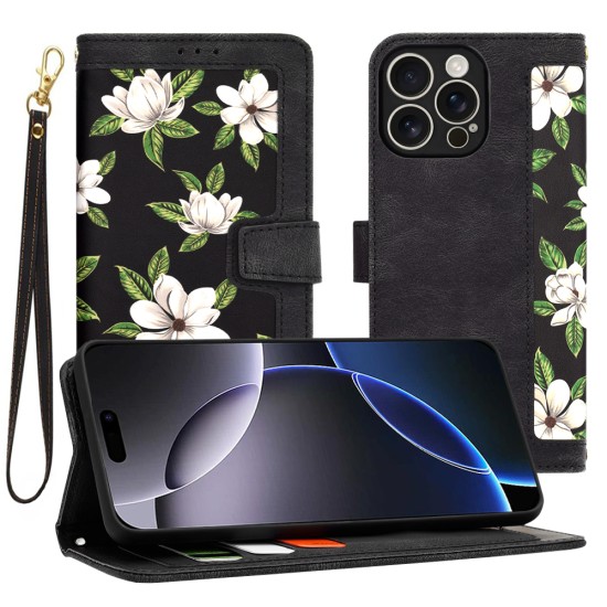 Husa pentru iPhone 16 Pro Max - Techsuit FlipCraft - Flowers of the Dawn Husa pentru iPhone 16 Pro Max - Techsuit FlipCraft - Flowers of the Dawn