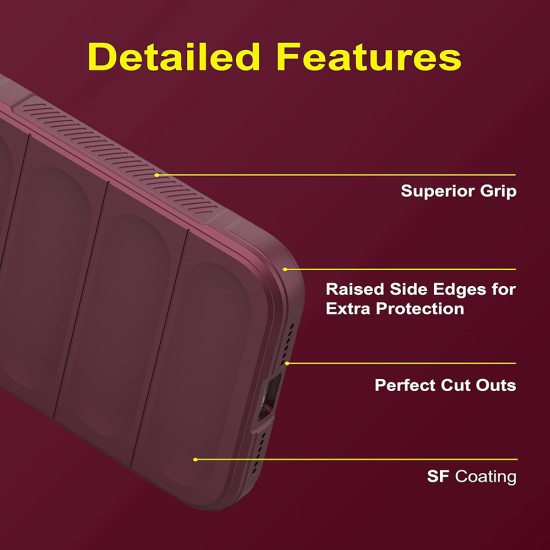 Husa pentru iPhone 16 Pro Max - Techsuit Magic Shield - Bordeaux
