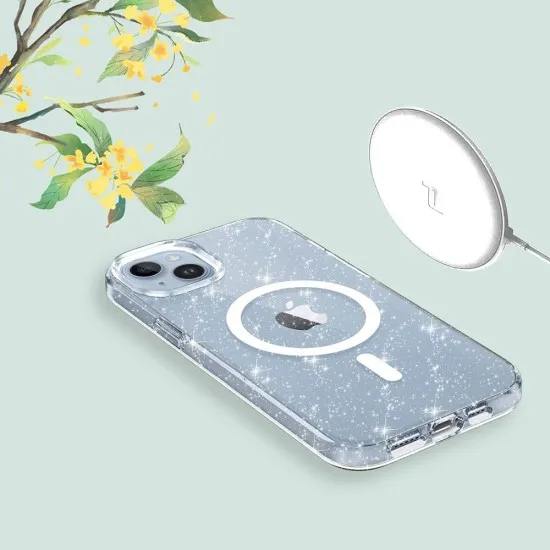 Husa pentru iPhone 16 Pro Max - Techsuit SparkleSkin Series - Clear Husa pentru iPhone 16 Pro Max - Techsuit SparkleSkin Series - Clear