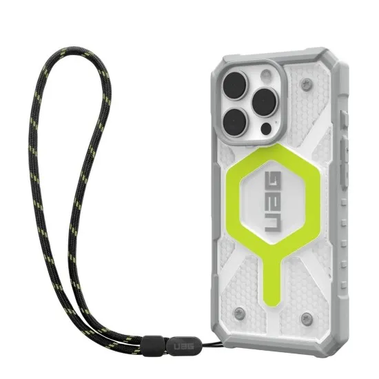 Husa pentru iPhone 16 Pro Max - UAG Pathfinder Clear MagSafe - Active Neon Lanyard Husa pentru iPhone 16 Pro Max - UAG Pathfinder Clear MagSafe - Active Neon Lanyard