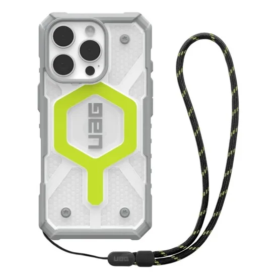 Husa pentru iPhone 16 Pro Max - UAG Pathfinder Clear MagSafe - Active Neon Lanyard Husa pentru iPhone 16 Pro Max - UAG Pathfinder Clear MagSafe - Active Neon Lanyard