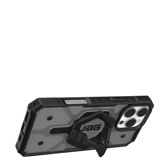 Husa pentru iPhone 16 Pro Max - UAG Pathfinder Clear MagSafe - Ash / Black Stand