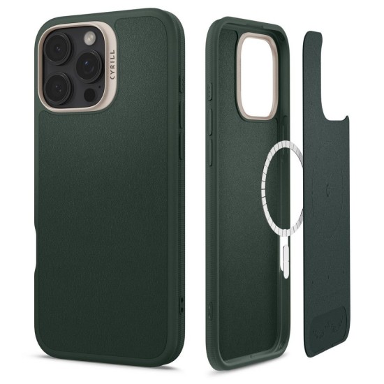 Husa pentru iPhone 16 Pro - Spigen Cyrill Kajuk MagSafe - Forest Green Husa pentru iPhone 16 Pro - Spigen Cyrill Kajuk MagSafe - Forest Green