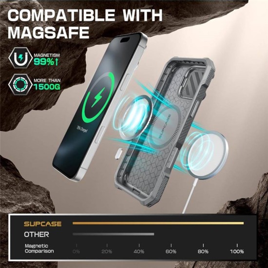 Husa pentru iPhone 16 Pro - Supcase Unicorn Beetle XT MagSafe - White Husa pentru iPhone 16 Pro - Supcase Unicorn Beetle XT MagSafe - White