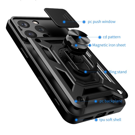 Husa pentru iPhone 16 Pro - Techsuit CamShield Series - Blue