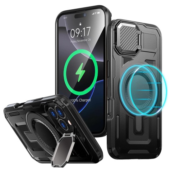 Husa pentru iPhone 16 Pro - Techsuit CamVault MagSafe - Black Husa pentru iPhone 16 Pro - Techsuit CamVault MagSafe - Black
