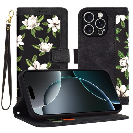 Husa pentru iPhone 16 Pro - Techsuit FlipCraft - Flowers of the Dawn Husa pentru iPhone 16 Pro - Techsuit FlipCraft - Flowers of the Dawn