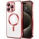 Husa pentru iPhone 16 Pro - Techsuit Luxury Crystal MagSafe - Red