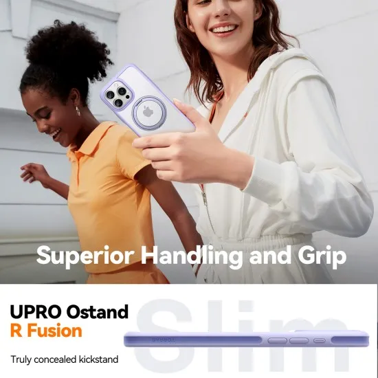 Husa pentru iPhone 16 Pro - Torras Ostand R Fusion Series - Black Husa pentru iPhone 16 Pro - Torras Ostand R Fusion Series - Black