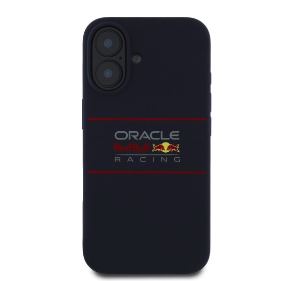 Husa pentru iPhone 16 - Red Bull Racing Silicone Horizontal Centered Logo MagSafe (RBHMP16S24SIHSRV) - Navy