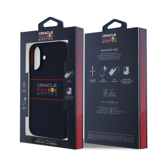 Husa pentru iPhone 16 - Red Bull Racing Silicone Horizontal Centered Logo MagSafe (RBHMP16S24SIHSRV) - Navy Husa pentru iPhone 16 - Red Bull Racing Silicone Horizontal Centered Logo MagSafe (RBHMP16S24SIHSRV) - Navy