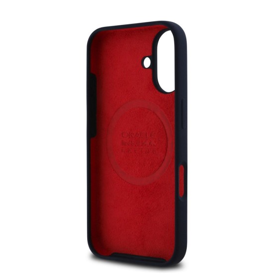 Husa pentru iPhone 16 - Red Bull Racing Silicone Oversize Vertical Logo MagSafe (RBHMP16S24SIOLRV) - Navy