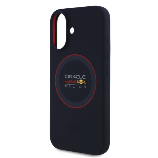 Husa pentru iPhone 16 - Red Bull Racing Silicone Red Ring MagSafe (RBHMP16S24SIILVR) - Navy