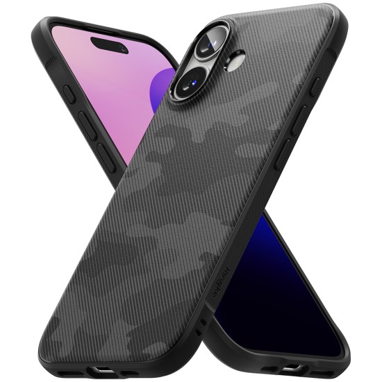 Husa pentru iPhone 16 - Ringke Onyx Design - Camo Black Husa pentru iPhone 16 - Ringke Onyx Design - Camo Black