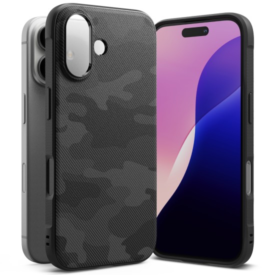 Husa pentru iPhone 16 - Ringke Onyx Design - Camo Black Husa pentru iPhone 16 - Ringke Onyx Design - Camo Black