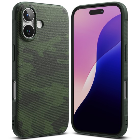 Husa pentru iPhone 16 - Ringke Onyx Design - Camo Green Husa pentru iPhone 16 - Ringke Onyx Design - Camo Green