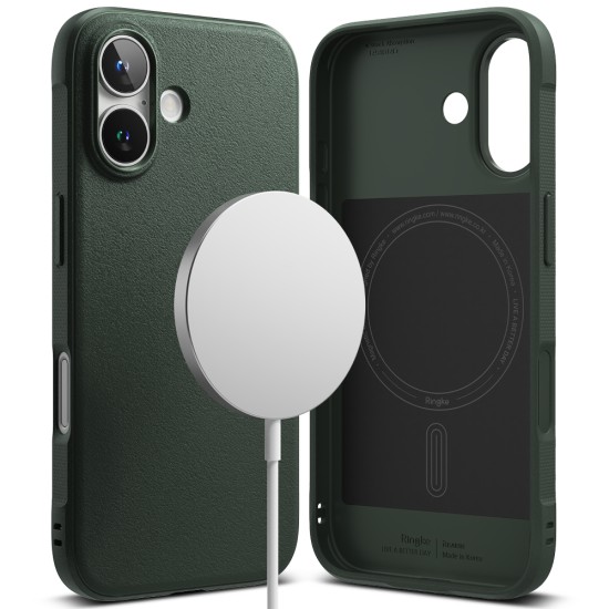 Husa pentru iPhone 16 - Ringke Onyx MagSafe - Dark Green Husa pentru iPhone 16 - Ringke Onyx MagSafe - Dark Green