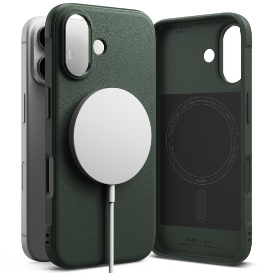 Husa pentru iPhone 16 - Ringke Onyx MagSafe - Dark Green Husa pentru iPhone 16 - Ringke Onyx MagSafe - Dark Green