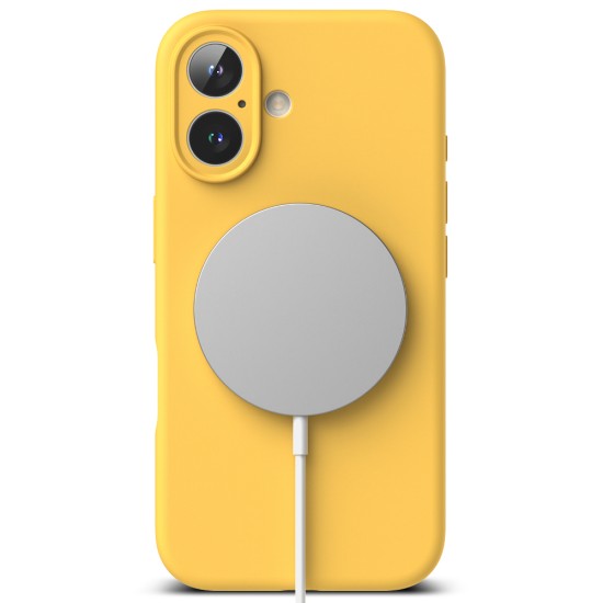 Husa pentru iPhone 16 - Ringke Silicone Magnetic MagSafe - Yellow