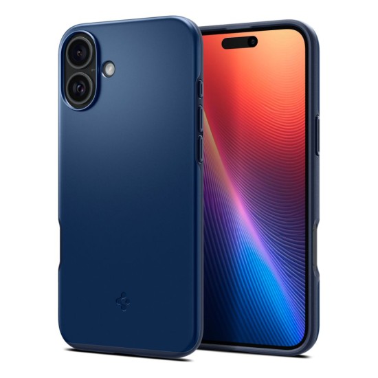 Husa pentru iPhone 16 - Spigen Thin Fit MagSafe - Navy Blue Husa pentru iPhone 16 - Spigen Thin Fit MagSafe - Navy Blue