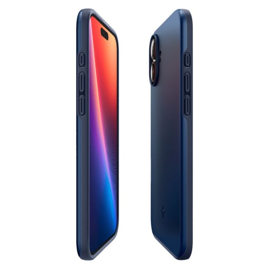 Husa pentru iPhone 16 - Spigen Thin Fit MagSafe - Navy Blue Husa pentru iPhone 16 - Spigen Thin Fit MagSafe - Navy Blue