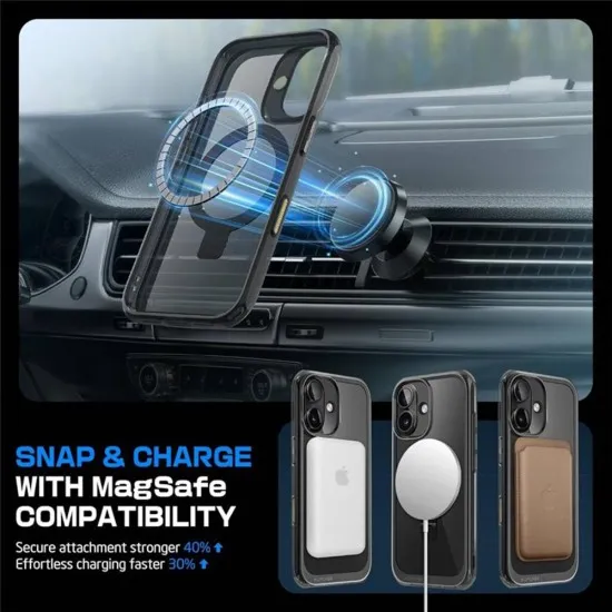 Husa pentru iPhone 16 - Supcase Unicorn Beetle MagStand - Frost Black Husa pentru iPhone 16 - Supcase Unicorn Beetle MagStand - Frost Black