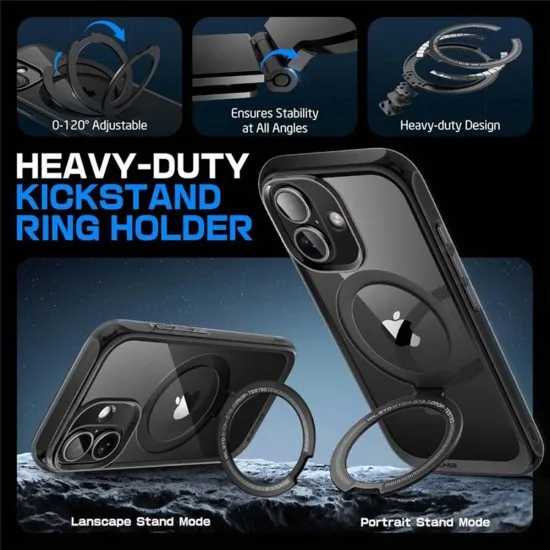 Husa pentru iPhone 16 - Supcase Unicorn Beetle MagStand - Frost Black Husa pentru iPhone 16 - Supcase Unicorn Beetle MagStand - Frost Black