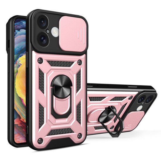 Husa pentru iPhone 16 - Techsuit CamShield Series - Rose Gold