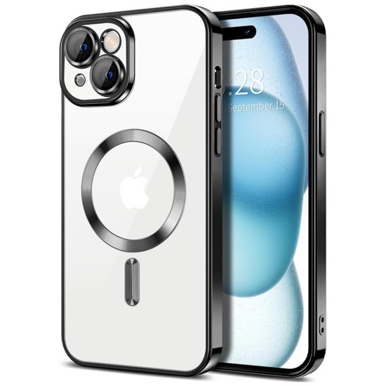Husa pentru iPhone 16 - Techsuit Luxury Crystal MagSafe - Black Husa pentru iPhone 16 - Techsuit Luxury Crystal MagSafe - Black