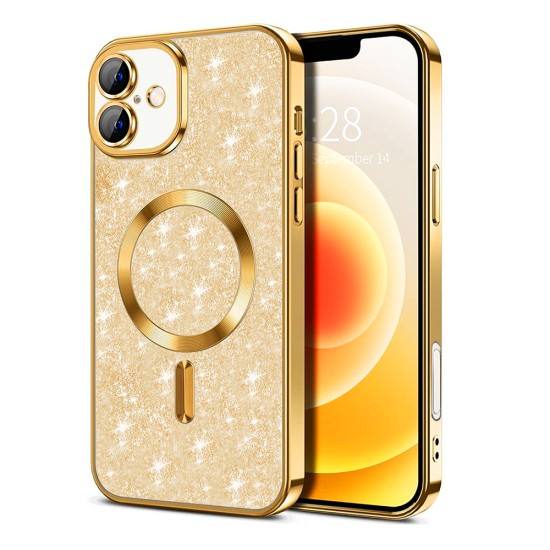 Husa pentru iPhone 16 - Techsuit Luxury Glitter MagSafe - Gold