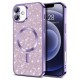 Husa pentru iPhone 16 - Techsuit Luxury Glitter MagSafe - Light Purple