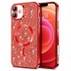 Husa pentru iPhone 16 - Techsuit Luxury Glitter MagSafe - Red