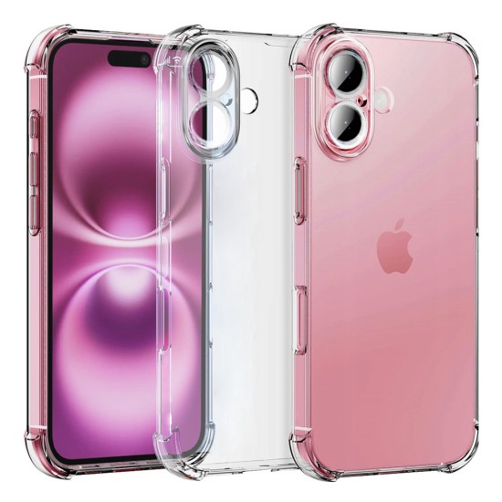 Husa pentru iPhone 16 - Techsuit Shockproof Clear Silicone - Clear Husa pentru iPhone 16 - Techsuit Shockproof Clear Silicone - Clear
