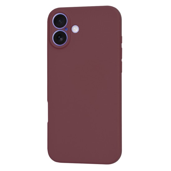 Husa pentru iPhone 16 - Techsuit SoftFlex - Plum Red Husa pentru iPhone 16 - Techsuit SoftFlex - Plum Red