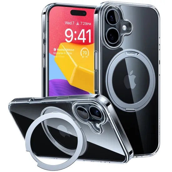Husa pentru iPhone 16 - Torras Ostand Pro Series - Clear Husa pentru iPhone 16 - Torras Ostand Pro Series - Clear