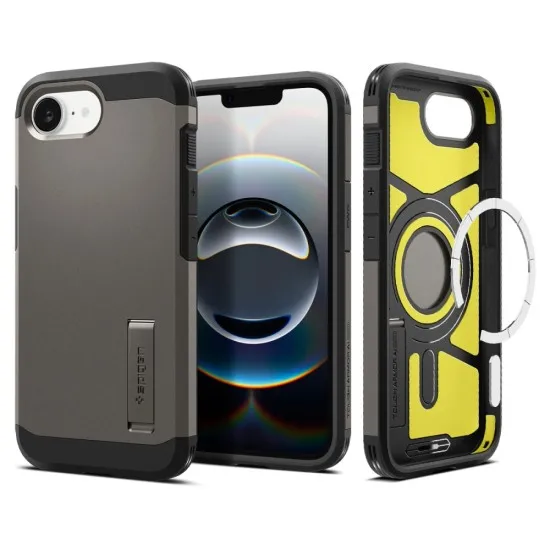 Husa pentru iPhone 16e - Spigen Tough Armor MagSafe - Gunmetal