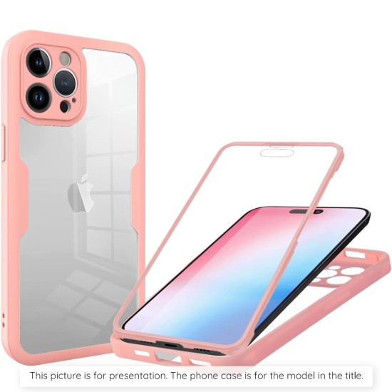 Husa pentru iPhone 7 / 8 / SE 2, SE 2020 / SE 3, SE 2022 + Folie - Techsuit ColorVerse 360 Series - Pink