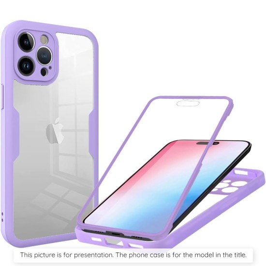 Husa pentru iPhone 7 / 8 / SE 2, SE 2020 / SE 3, SE 2022 + Folie - Techsuit ColorVerse 360 Series - Purple