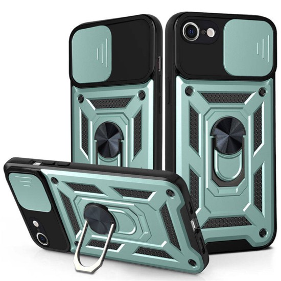 Husa pentru iPhone 7 / 8 / SE 2, SE 2020 / SE 3, SE 2022 - Techsuit CamShield Series - Green