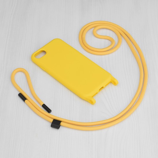 Husa pentru iPhone 7 / 8 / SE 2, SE 2020 / SE 3, SE 2022 - Techsuit Crossbody Lanyard - Yellow