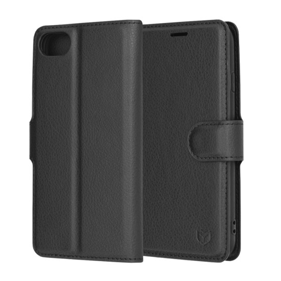 Husa pentru iPhone 7 / 8 / SE 2, SE 2020 / SE 3, SE 2022 - Techsuit Leather Folio - Black