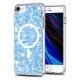 Husa pentru iPhone 7 / 8 / SE 2, SE 2020 / SE 3, SE 2022 - Techsuit Sparkly Glitter MagSafe - Blue